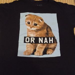 Black Matter Unisex Kitten Or Nah Graphic Tee L